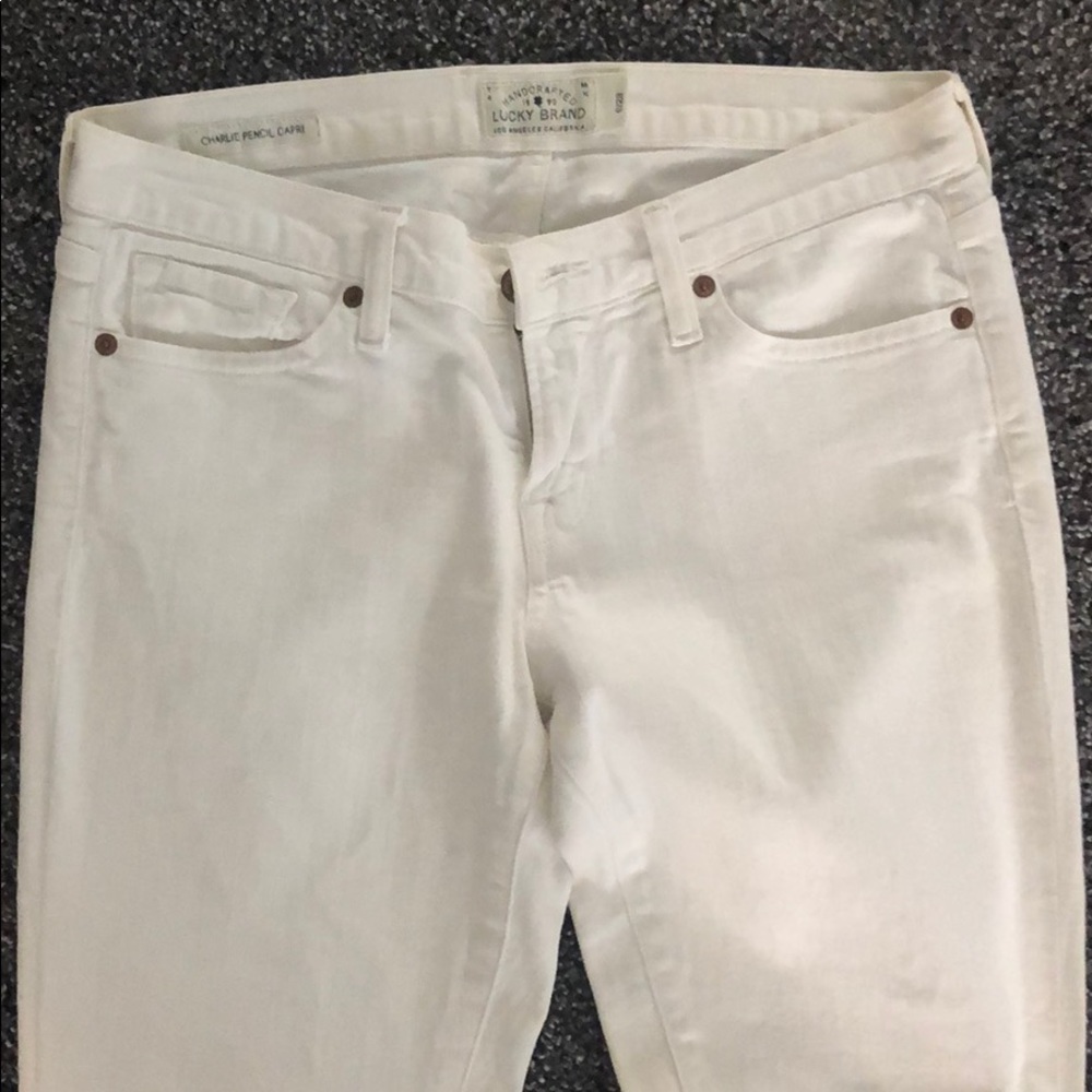 Lucky Brand - Charlie Pencil Capri - White Jeans
